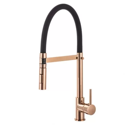 LunArt Gabor konyhai csaptelep, fekete/rose gold 5999123014115