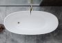 LunArt Sadie szabadonálló fürdőkád 1685x760 mm, túlfolyó nélkül, matt fehér 5999123014269