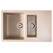   LunArt Basic Gery gyümölcsmosós gránit mosogató csepptálcával 79,5x49,5 cm, beige 5999861632237