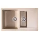 LunArt Basic Gery gyümölcsmosós gránit mosogató csepptálcával 79,5x49,5 cm, beige 5999861632237