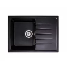   LunArt Basic Judo egymedencés gránit mosogató csepptálcával 68x49,5 cm, midnight black 5999861632268