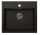 LunArt Basic Cuki egymedencés gránit mosogató 56x51 cm, csapfurattal és túlfolyóval, golden black 5999861632534