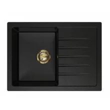   LunArt Basic Judo egymedencés gránit mosogató csepptálcával 68x49,5 cm, golden black 5999861632565
