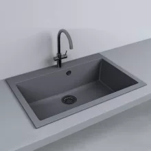   LUNART Noba 760 egymedencés gránit mosogató, Grey 5999861632725