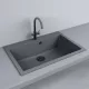 LUNART Noba 760 egymedencés gránit mosogató, Grey 5999861632725