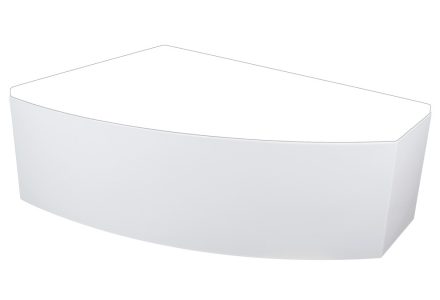M-Acryl Claudia aszimmetrikus kád előlap 160 cm, fehér 12420