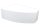 M-Acryl Claudia aszimmetrikus kád előlap 170 cm, fehér 12421