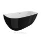 M-Acryl Avalon kád fényes fekete előlappal 170x80, Click-Clack lefolyóval és kádlábbal 12476