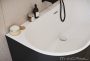M-Acryl Balance jobbos akril kád 160x75 fehér előlappal, Click-Clack lefolyóval és kádlábbal 12494
