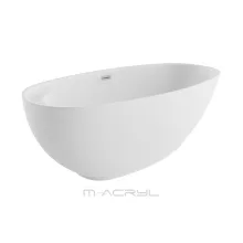   M-Acryl Zen fehér akril kád 165x75 Click-Clack leeresztővel és kádlábbal 12497