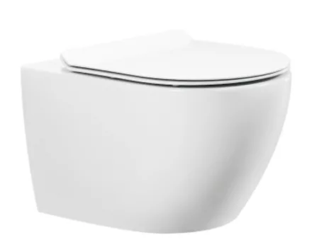 Merkapt kerámia fali WC csésze rövidített kivitelben, Soft-Close ülőkével, fehér AT0259HWC