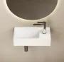 Marmy Ben öntött márvány mosdó 40x20 cm, túlfolyó nélkül, fényes fehér 210001040118