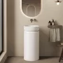 Marmy Palazzo Stand álló mosdó D40x85 öntött márvány túlfolyó nélkül, matt fehér 30 1006 04 10 11