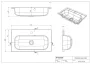 Marmy Cremona Slim mosdó 61x33 öntött márvány túlfolyóval, fényes fehér 30 1012 06 11 10