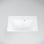 Marmy Angelina öntött márvány beépíthető mosdó 81x46,4 cm, túlfolyóval, fényes fehér 622903081118