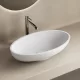 Marmy Corina öntött márvány mosdótál 51x30 cm, fényes fehér 622913051018