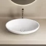 Marmy Corina öntött márvány mosdótál 51x30 cm, fényes fehér 622913051018