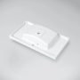 Marmy Imola öntött márvány mosdó 90x50 cm, túlfolyóval, fényes fehér 622919091118