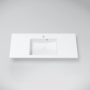 Marmy Imola öntött márvány mosdó 120x50 cm, túlfolyóval, fényes fehér 622919121118