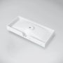Marmy Bolzano öntött márvány mosdó 100x46 cm, túlfolyó nélkül, fényes fehér 622951101118