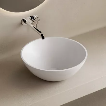Marmy Clark öntött márvány mosdó 38 cm, fényes fehér 630167041018