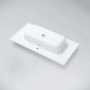 Marmy Cremona beépíthető öntött márvány mosdó 90x46, fényes fehér 806979091110