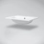 Marmy Aspen öntött márvány beépíthető mosdó 60x46 cm, fényes fehér 807256061110