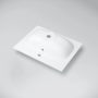 Marmy Aspen öntött márvány beépíthető mosdó 60x46 cm, fényes fehér 807256061110