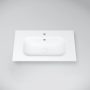 Marmy Aspen öntött márvány beépíthető mosdó 80x46 cm, fényes fehér 807258081110