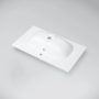 Marmy Aspen öntött márvány beépíthető mosdó 80x46 cm, fényes fehér 807258081110