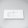 Marmy Aspen beépíthető öntött márvány mosdó 90x46, fényes fehér 807259091110