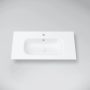 Marmy Aspen beépíthető öntött márvány mosdó 100x46 cm, fényes fehér 807260101110
