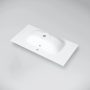 Marmy Aspen beépíthető öntött márvány mosdó 100x46 cm, fényes fehér 807260101110