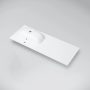 Marmy Aspen balos öntött márvány beépíthető mosdó 120x46 cm, fényes fehér 807289123110