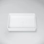 Marmy Nero öntött márvány mosdótál 58x37 cm, fényes fehér 807347061010