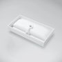 Marmy Bellagio öntött márvány mosdó 90x46 cm, túlfolyóval, fényes fehér 807658091110