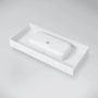 Marmy Bottega öntött márvány mosdó 100x46 cm, túlfolyóval, fényes fehér 807677101110