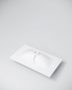 Marmy Crystal beépíthető öntött márvány mosdó 80x46, fényes fehér 807719081110