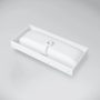 Marmy Bellagio öntött márvány mosdó 100x46 cm, 2 csapfurattal, fényes fehér 807742101210