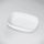 Marmy Candy öntött márvány mosdó 58x38 cm, túlfolyó nélkül, matt fehér 808009061011