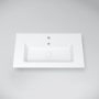 Marmy Bergamo Slim öntött márvány mosdó 80x46 cm, túlfolyóval, fényes fehér 808126081110