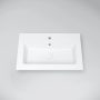 Marmy Bergamo Slim öntött márvány mosdó 70x46 cm, túlfolyóval, fényes fehér 808189071110
