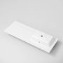 Marmy Bergamo Slim jobbos beépíthető öntött márvány mosdó 120x46, fényes fehér 808209122110
