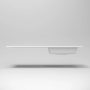 Marmy Bergamo Slim jobbos beépíthető öntött márvány mosdó 120x46, fényes fehér 808209122110