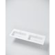 Marmy Bermago Slim dupla öntött márvány mosdó 160x46 cm, fényes fehér 808387164210