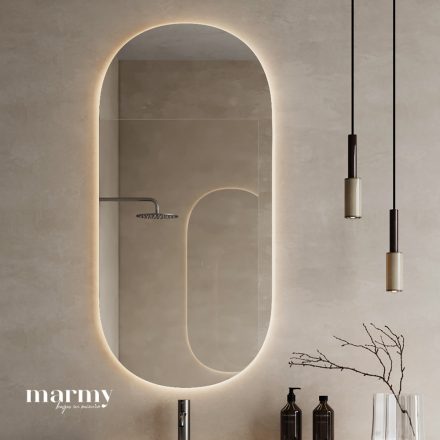 Marmy ovális tükör 55x110 cm, LED világítással körbe (Code bútorokhoz) 903004531101