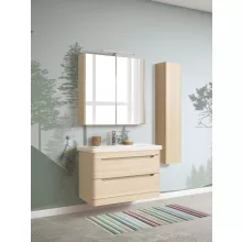   Pino Art Soft 110 függesztett polcos oldalszekrény univerzális nyitással, selyemfényű bézs 0895