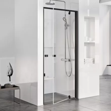 Ravak Pivot PDOP1-80 zuhanyajtó (fekete-Transparent) 03G40300Z1