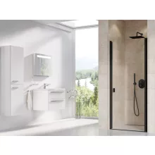   Ravak Chrome CSD1 zuhanyajtó átlátszó üveggel 80x195 cm, matt fekete profilszín 0QV40300Z1