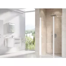 Ravak Chrome CSD2 zuhanyajtó 100x195 cm méretben, átlátszó üveggel, matt fehér profillal